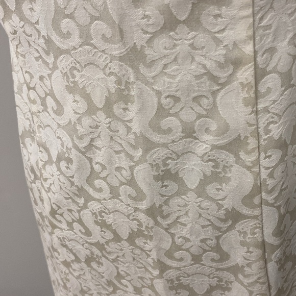 Couture strapless empire waist A-line floral embossed pattern on organic cotton - Picture 11 of 11